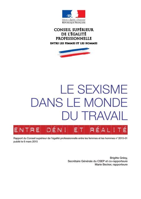 LE SEXISME DANS LE MONDE DU TRAVAIL