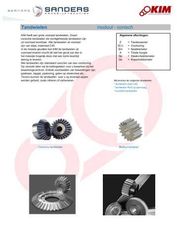 Tandwielen moduul - conisch