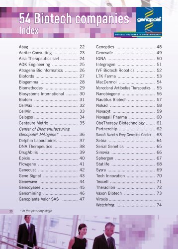 54 Biotech companies