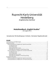 Modulhandbuch - Anglistisches Seminar - Universität Heidelberg