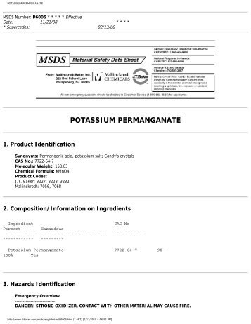 POTASSIUM PERMANGANATE