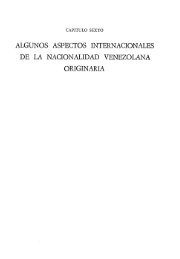 ALGUNOS ASPECTOS INTERNACIONALES DE LA NACIONALIDAD VENEZOLANA ORIGINARIA