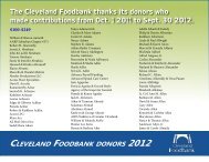 Cleveland Foodbank 2012