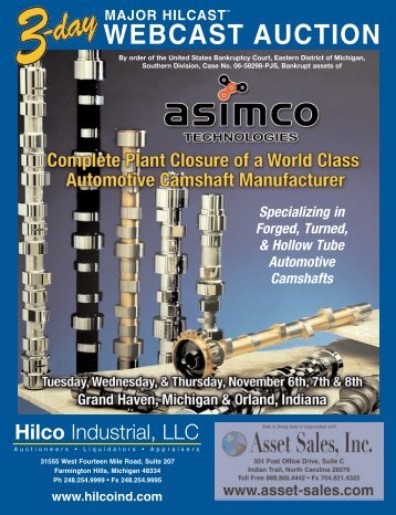 WEBCAST AUCTION - Hilco Industrial