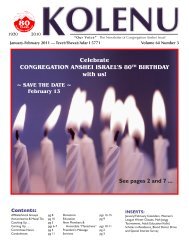 KOLENU - Congregation Anshei Israel