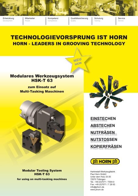 modulare werkzeuge hsk-t - Horn Magyarország Kft.
