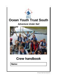 Ocean Youth Trust South Crew handbook