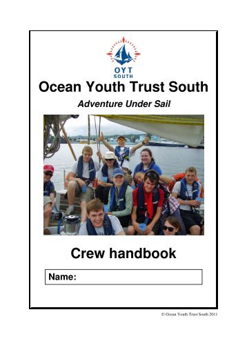 Ocean Youth Trust South Crew handbook