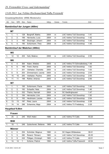 Ergebnisliste 2011 (HSK-Meisterschaften) - TuRa Freienohl