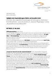 Pressemitteilung Highlights HSK 20090522 - Hauptstadtkongress ...