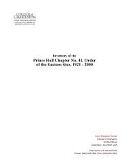 Prince Hall Chapter No 41 Order of the Eastern Star 1921 - 2000