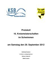 Protokoll Kreismeisterschaften HSK 2012 - Schwimmen - beim SSV ...