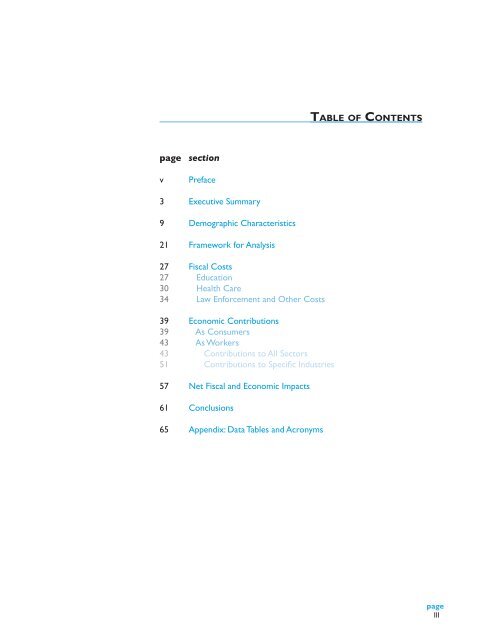 Immigrants in Arizona Fiscal and Economic Impacts