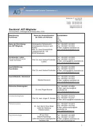 Steckbrief: ADT-Mitglieder