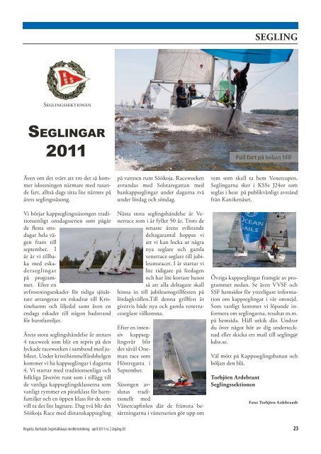 Karlstads Segelsällskaps Styrelse 2011