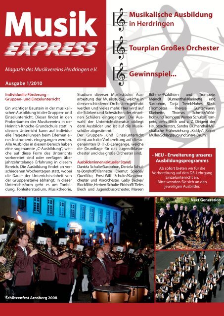 Magazin MVH (PDF / 3.7 MB) - Musikverein Herdringen eV