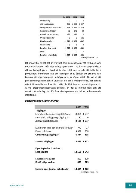 Botnia Exploration – anar vi ett gyllene fynd?