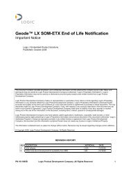 Geode LX SOM-ETX End of Life Notification