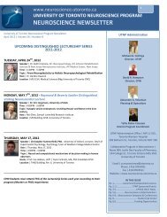 Program in Neuroscience_University of Toronto - Collaborative ...