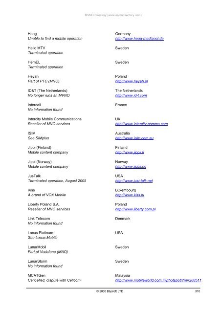 MVNO Directory
