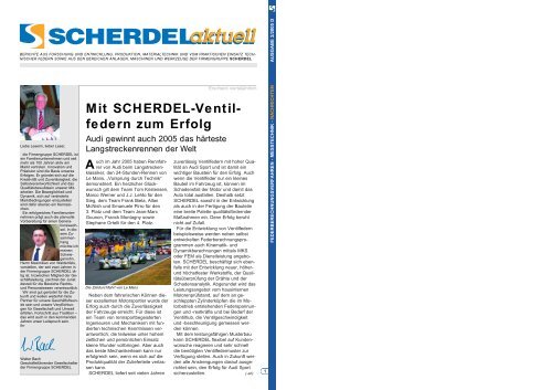 Mit SCHERDEL-Ventil- federn zum Erfolg - Scherdel GmbH