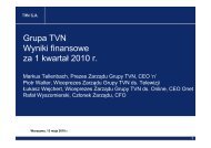 Grupa TVN Wyniki finansowe za 1 kwartał 2010 r