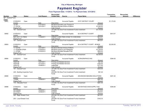 Payment Register