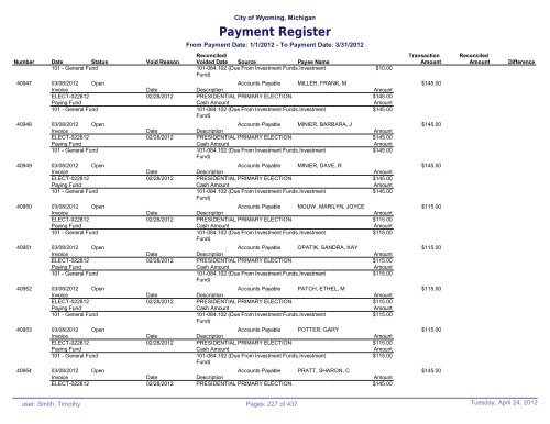 Payment Register