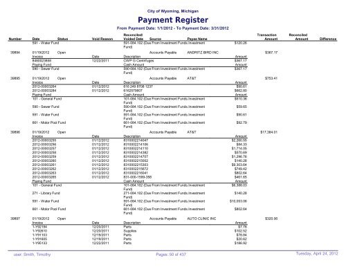 Payment Register