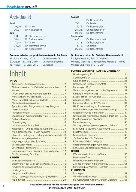 Pöchlarnaktuell - Stadtgemeinde Pöchlarn