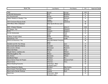 MS-HS Approved Reading List 2-2-11.xlsx - Spokane Public Schools