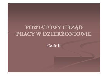 POWIATOWY URZĄD PRACY W DZIERŻONIOWIE