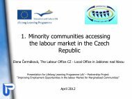 1 Minority communities accessing the labour market in the Czech Republic