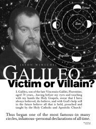 Galileo: Victim or Villain? - Society of St. Pius X