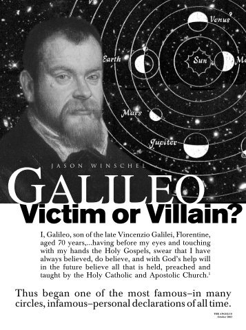 Galileo: Victim or Villain? - Society of St. Pius X