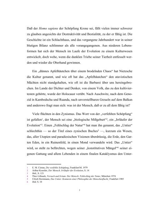 Der Mensch: Krone der Schöpfung oder ihr Zerstörer - Udo Schaefer