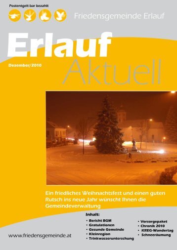 Gemeindezeitung Dezember 2010 - Friedensgemeinde Erlauf