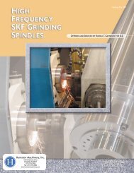 skf grinding spindles - Humston Machinery, Inc.