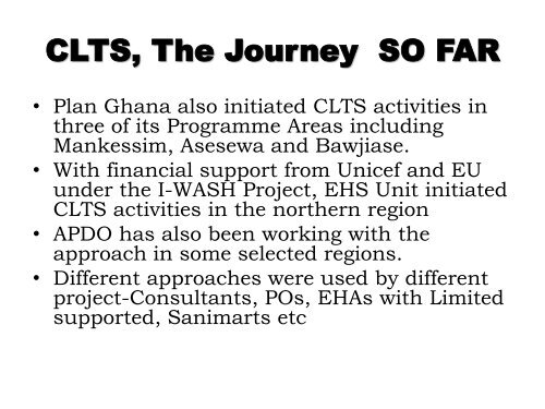 CLTS IN GHANA