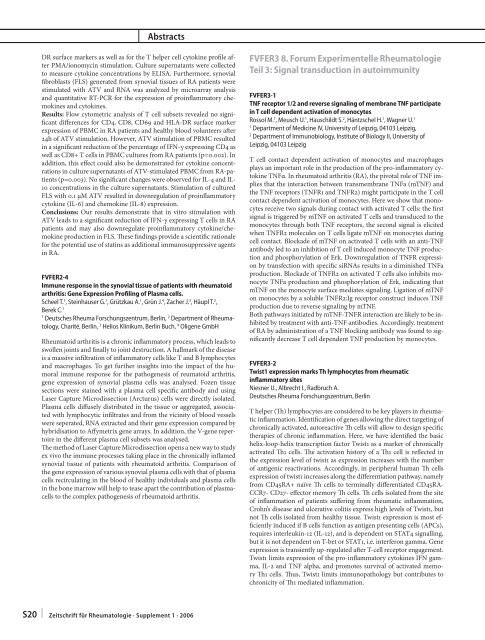 Zeitschrift für Rheumatologie – Supplement 1 - Deutsche ...
