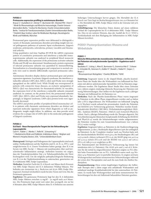 Zeitschrift für Rheumatologie – Supplement 1 - Deutsche ...