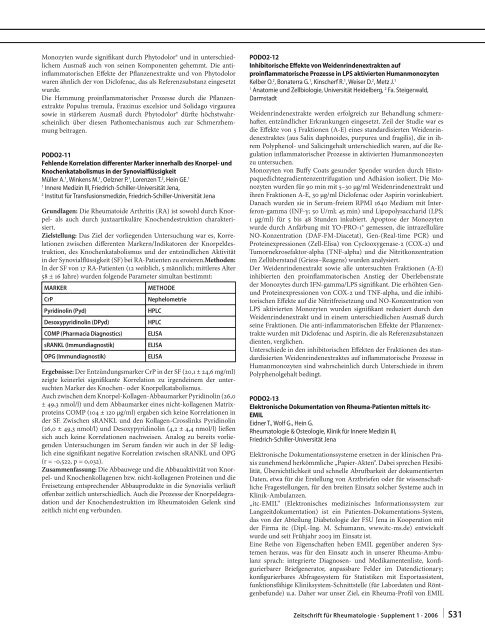 Zeitschrift für Rheumatologie – Supplement 1 - Deutsche ...