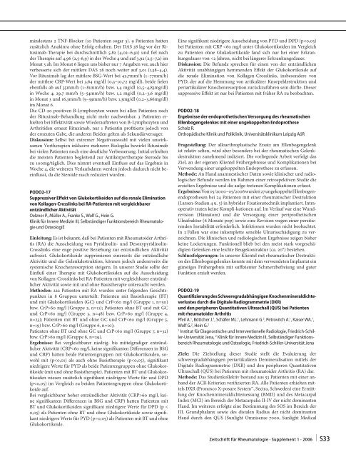 Zeitschrift für Rheumatologie – Supplement 1 - Deutsche ...