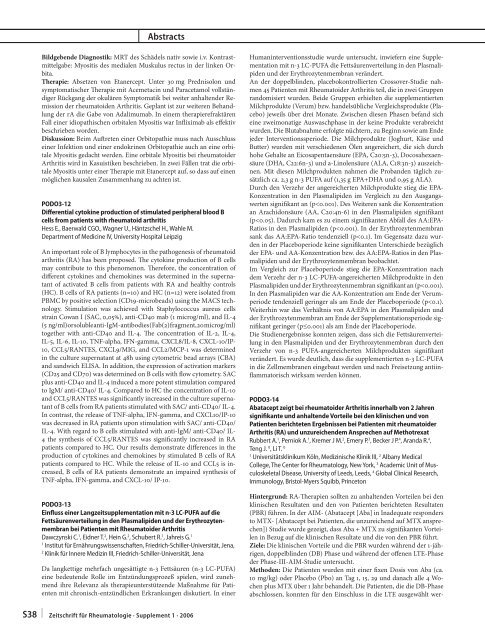 Zeitschrift für Rheumatologie – Supplement 1 - Deutsche ...