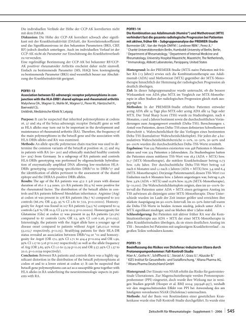 Zeitschrift für Rheumatologie – Supplement 1 - Deutsche ...