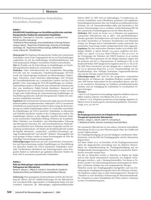 Zeitschrift für Rheumatologie – Supplement 1 - Deutsche ...