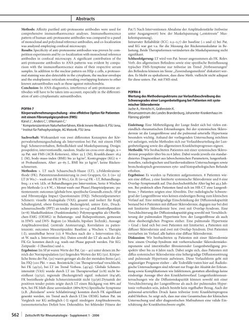 Zeitschrift für Rheumatologie – Supplement 1 - Deutsche ...