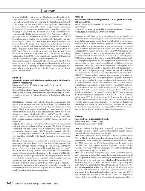 Zeitschrift für Rheumatologie – Supplement 1 - Deutsche ...