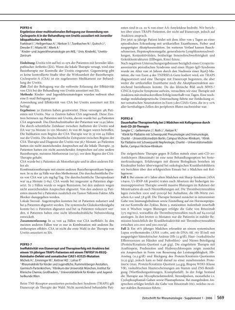 Zeitschrift für Rheumatologie – Supplement 1 - Deutsche ...