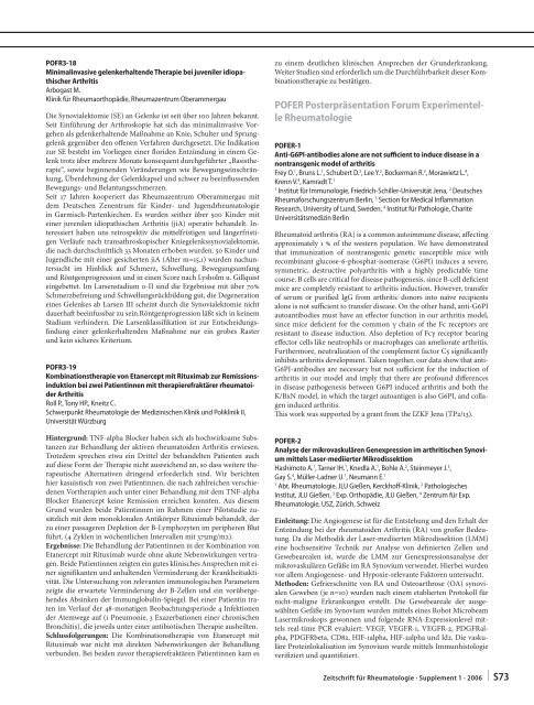 Zeitschrift für Rheumatologie – Supplement 1 - Deutsche ...